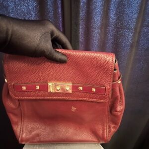 Michael Kors Burgundy Leather Backpack